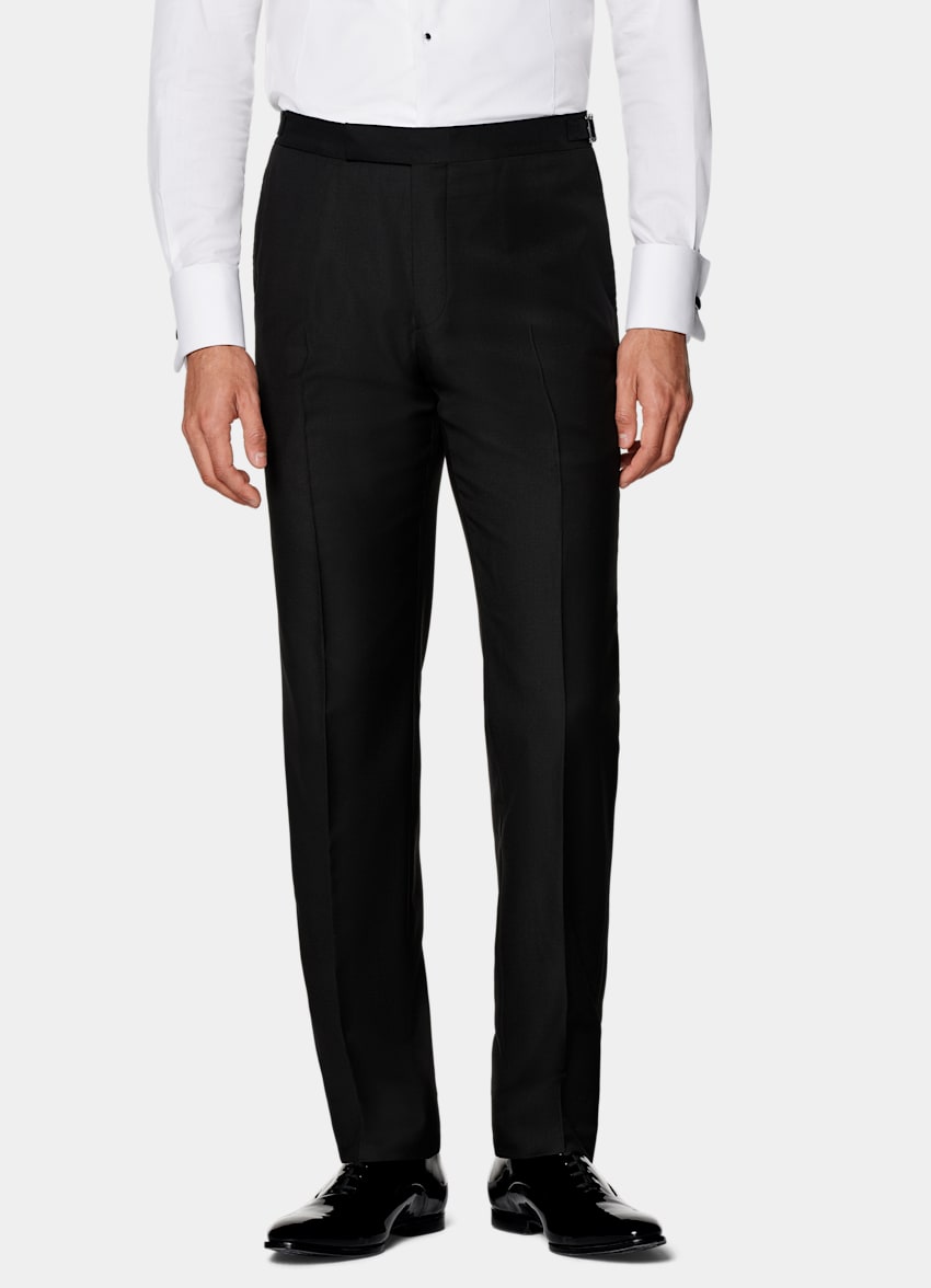 SUITSUPPLY Pure S110's Wool by Vitale Barberis Canonico, Italy Black Tailored Fit Havana Tuxedo