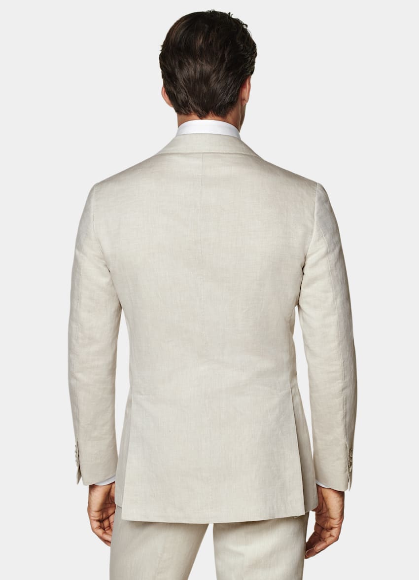 SUITSUPPLY Linen Cotton by Di Sondrio, Italy Sand Havana Suit