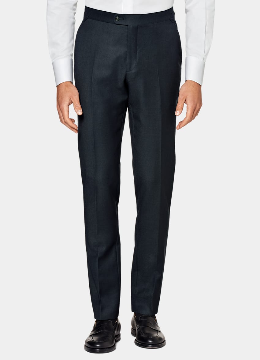 SUITSUPPLY Pure S130's Wool by Reda, Italy Navy Bird's Eye Havana Suit