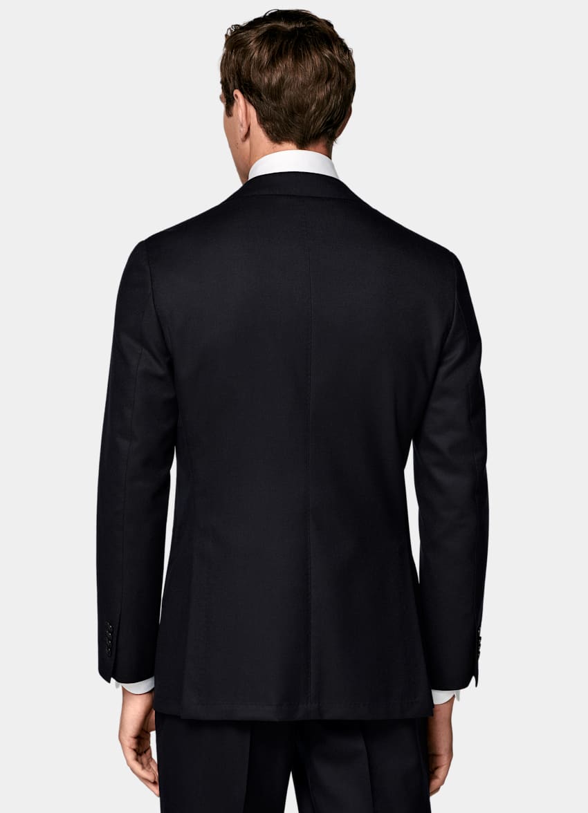 SUITSUPPLY Winter Reine S120er Flanell-Schurwolle von Vitale Barberis Canonico, Italien Havana Anzug navy Tailored Fit