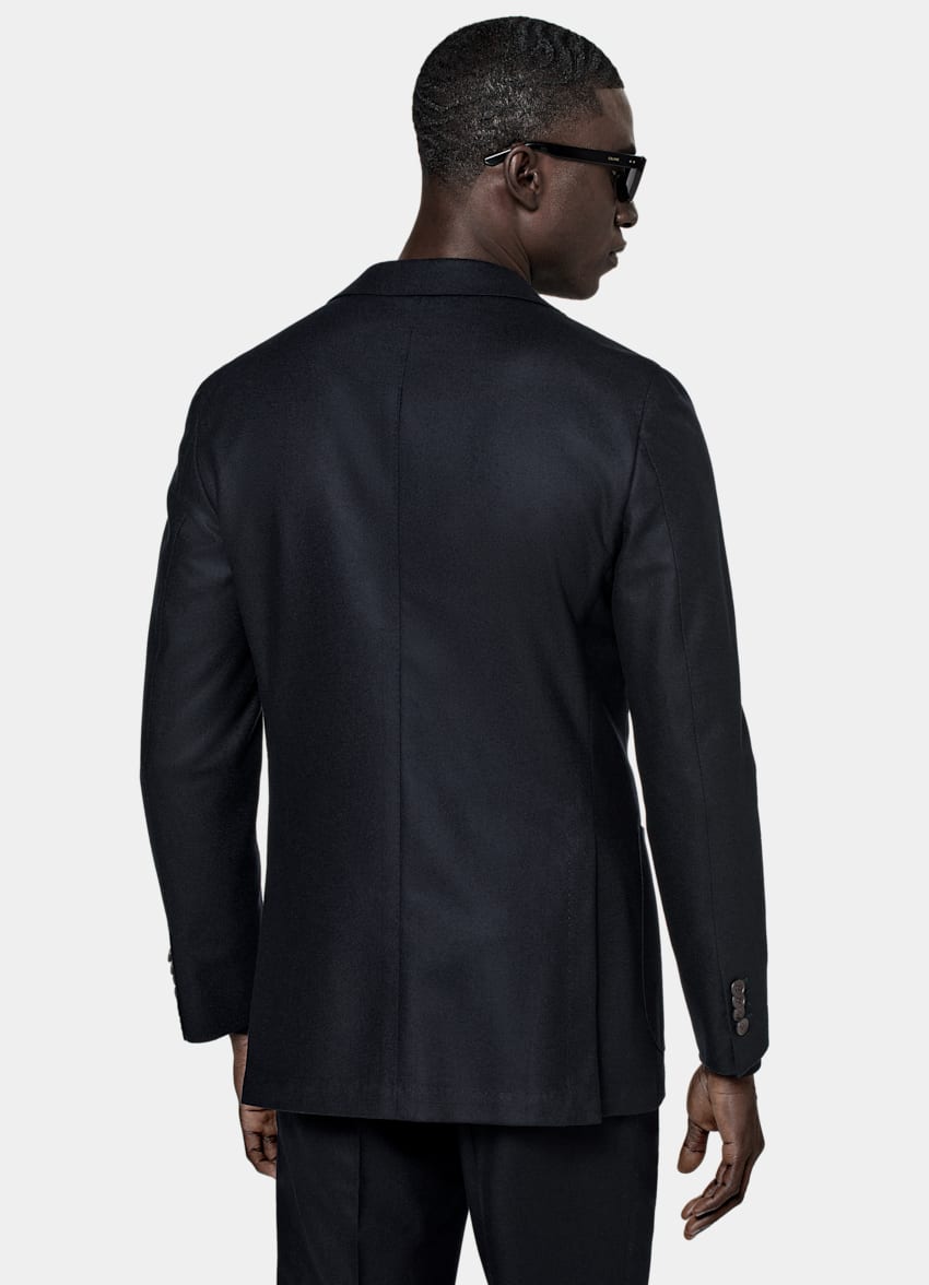 SUITSUPPLY Flanella di lana circolare - Vitale Barberis Canonico, Italia  Navy Tailored Fit Havana Suit