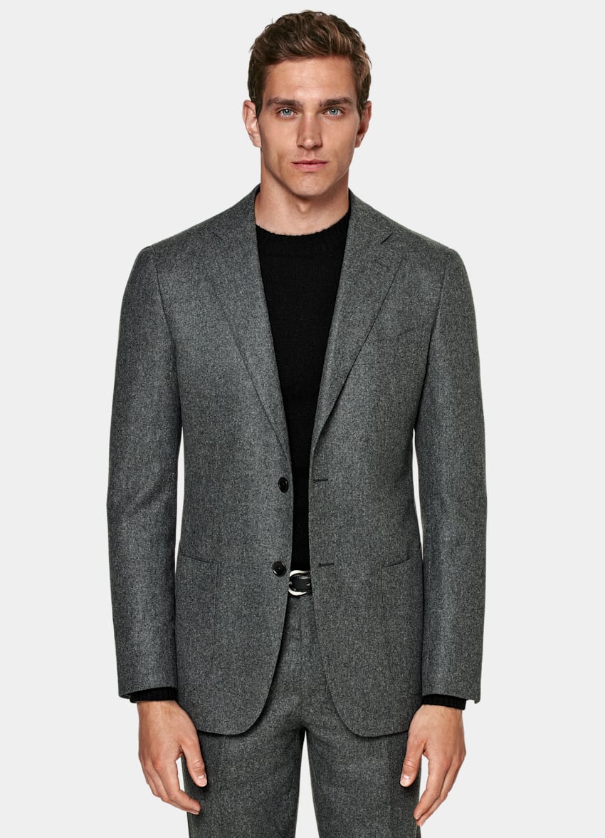 Mid Grey Havana Suit in Circular Wool Flannel | SUITSUPPLY US