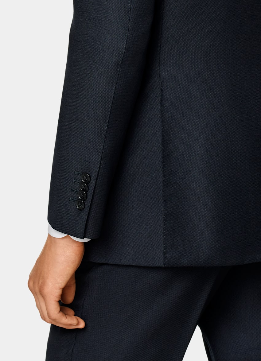 SUITSUPPLY All Season Ren S130's-ull från Reda, Italien Havana marinblå kostym med tailored fit