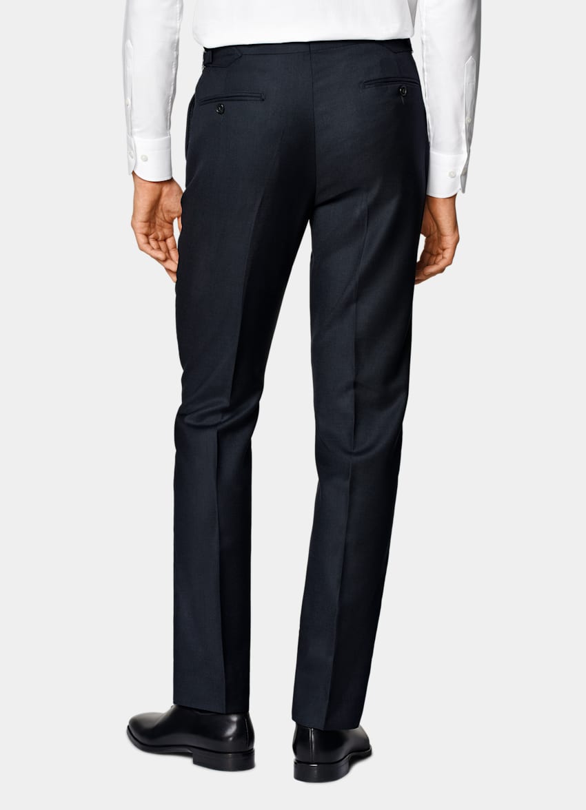 SUITSUPPLY All Season Ren S130's-ull från Reda, Italien Havana marinblå kostym med tailored fit