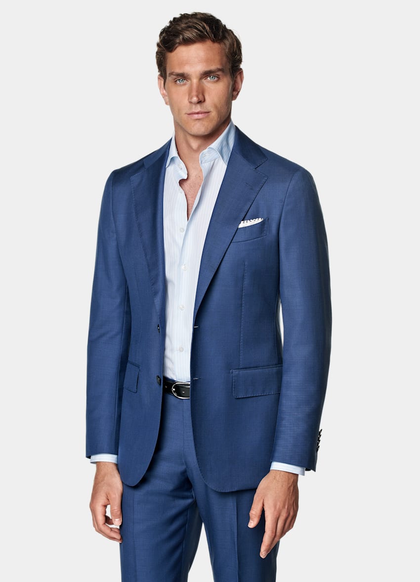 Mid Blue Tailored Fit Havana Suit in Pure S110 s Wool SUITSUPPLY SUITSUPPLY Hong Kong SAR