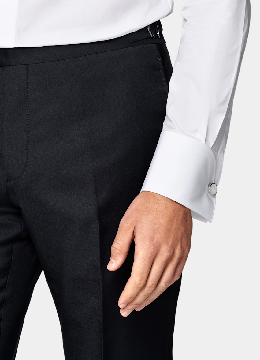 SUITSUPPLY All Season Pure S110's Wool by Vitale Barberis Canonico, Italy  Navy Tailored Fit Lazio Tuxedo