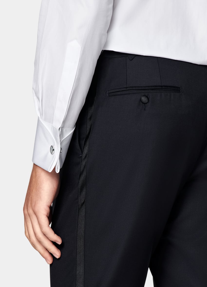 SUITSUPPLY All Season Pure S110's Wool by Vitale Barberis Canonico, Italy  Navy Tailored Fit Lazio Tuxedo