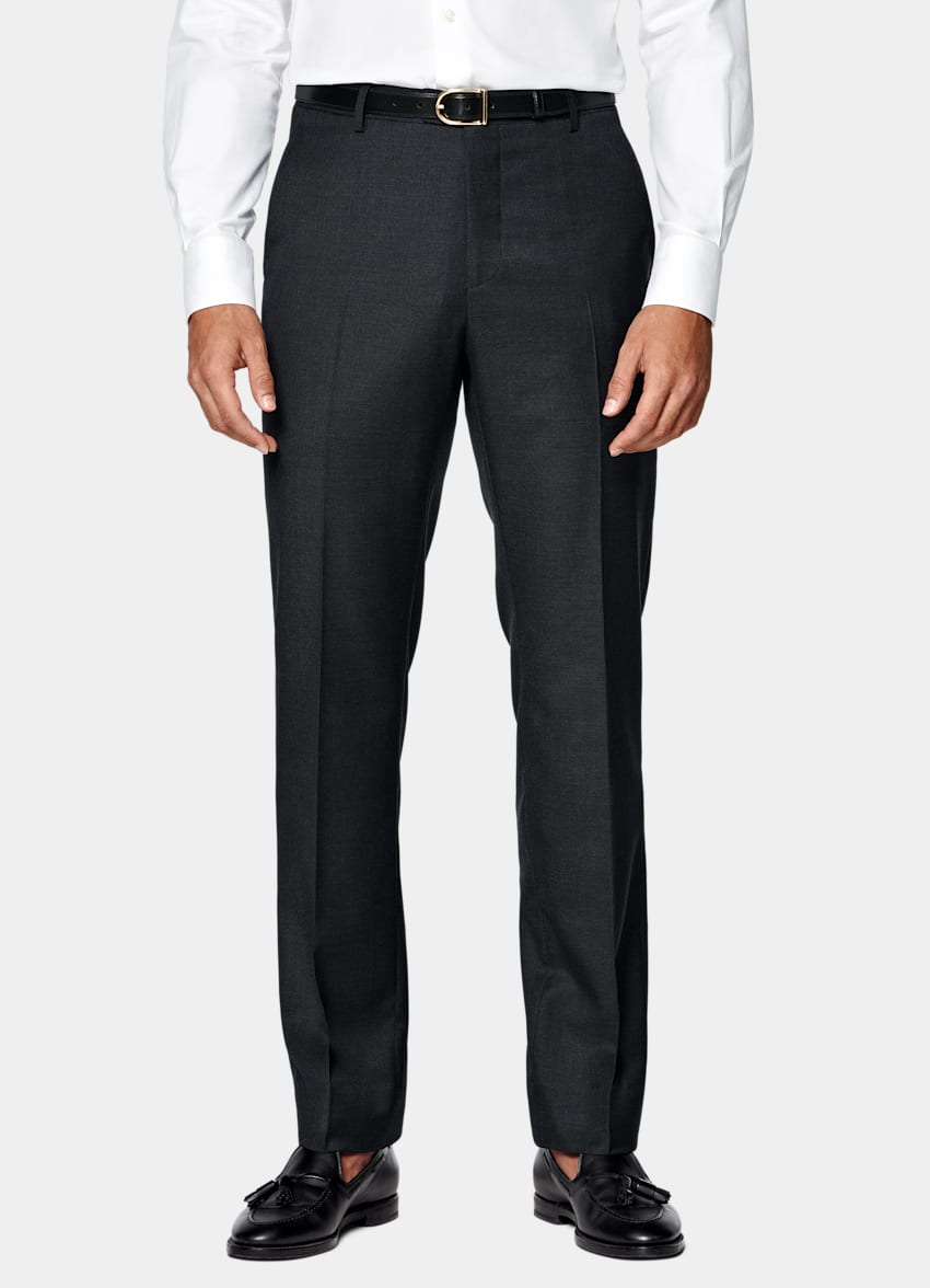 SUITSUPPLY All Season Pure Wool by Reda, Italy Dark Grey Perennial Tailored Fit Havana Suit