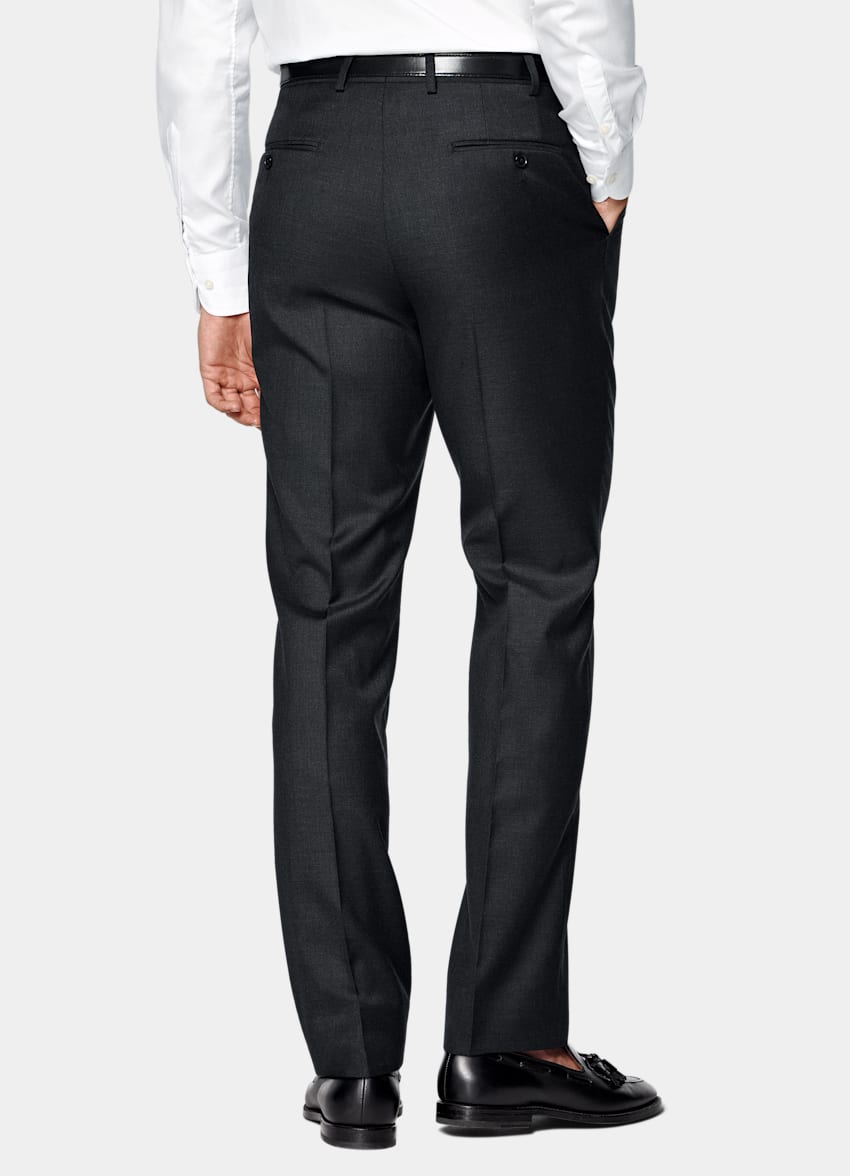 SUITSUPPLY All Season Pure Wool by Reda, Italy Dark Grey Perennial Tailored Fit Havana Suit