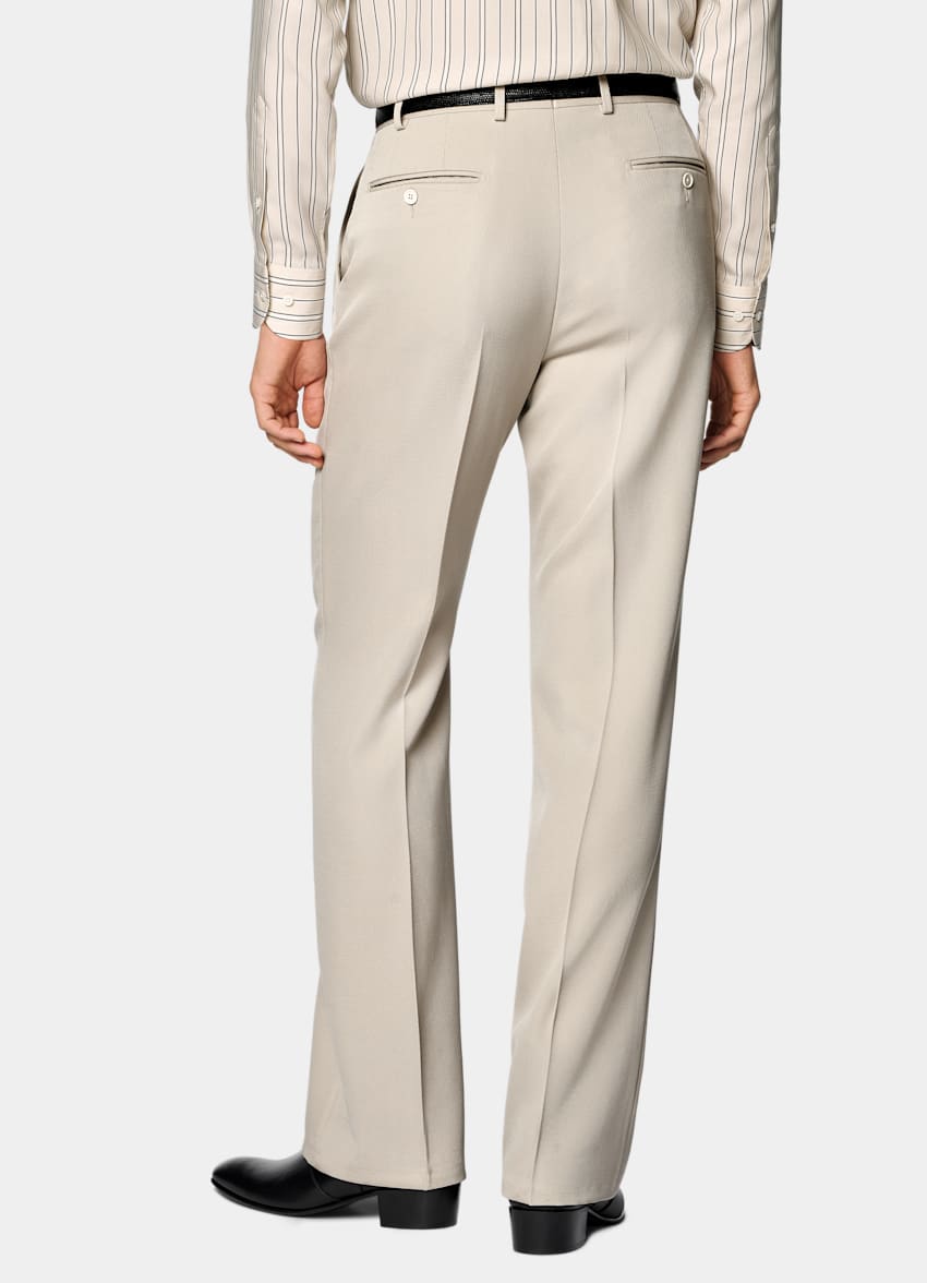 SUITSUPPLY All Season Wrinkle-Free 4-Ply Wool by Rogna, Italy Light Brown Tailored Fit Milano Suit