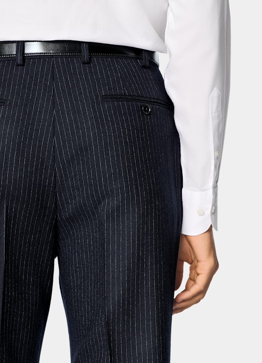 SUITSUPPLY Winter Pure Wool von Savile Clifford, Vereinigtes K&ouml;nigreich Navy Relaxed Fit Roma Suit