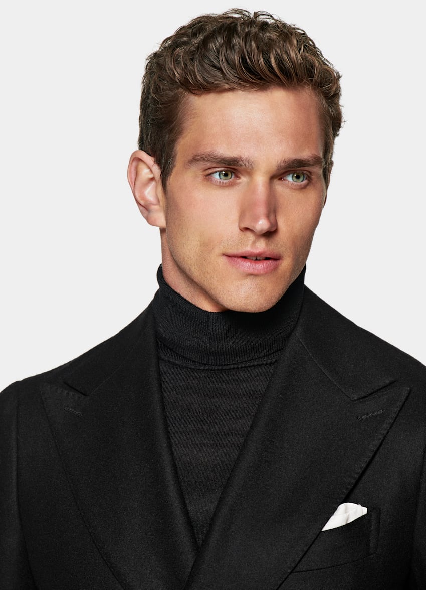 Black Havana Suit in Circular Wool Flannel | SUITSUPPLY US