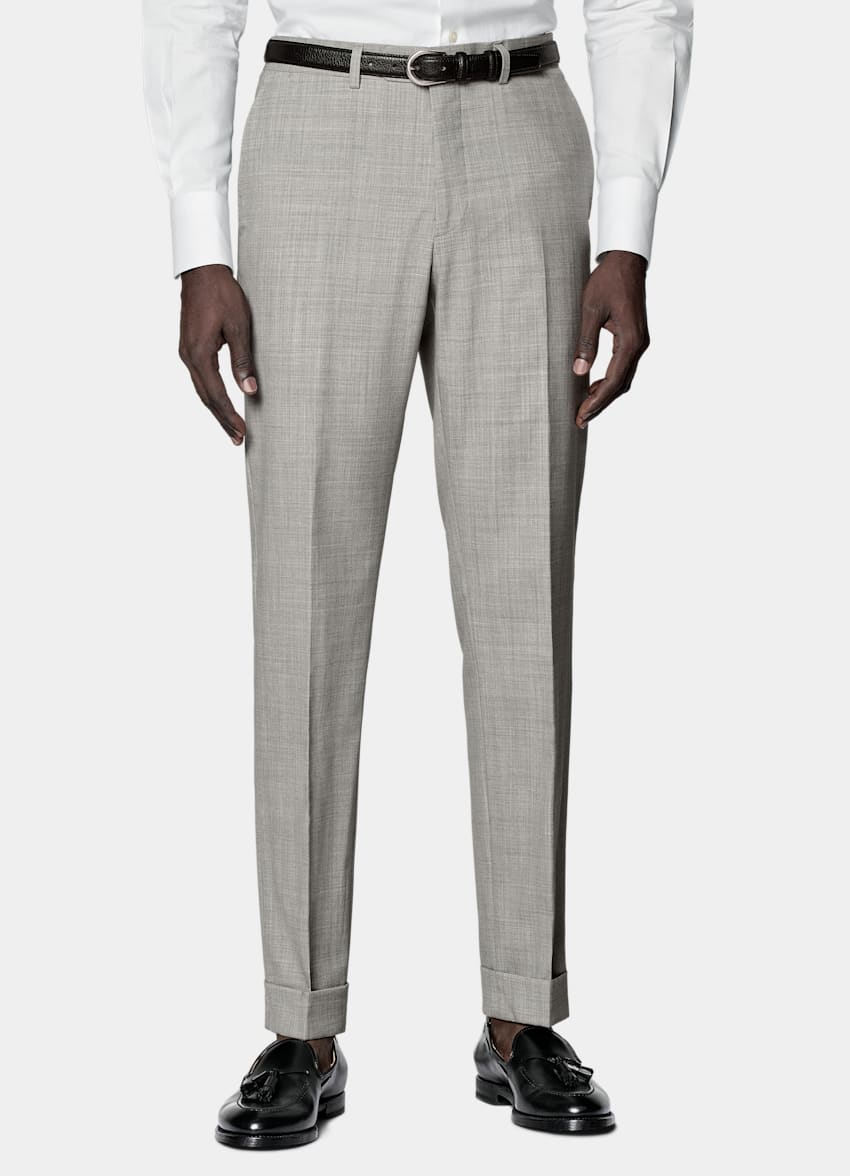 Light Grey Three-Piece Havana Suit in Pure Tropical Wool S120's ...