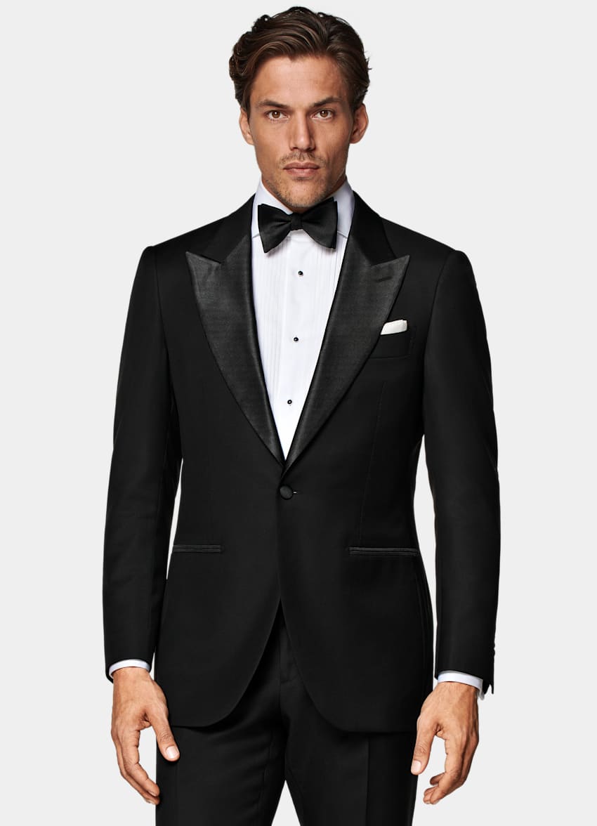 Black Lazio Tuxedo in Pure S110's Wool | SUITSUPPLY US