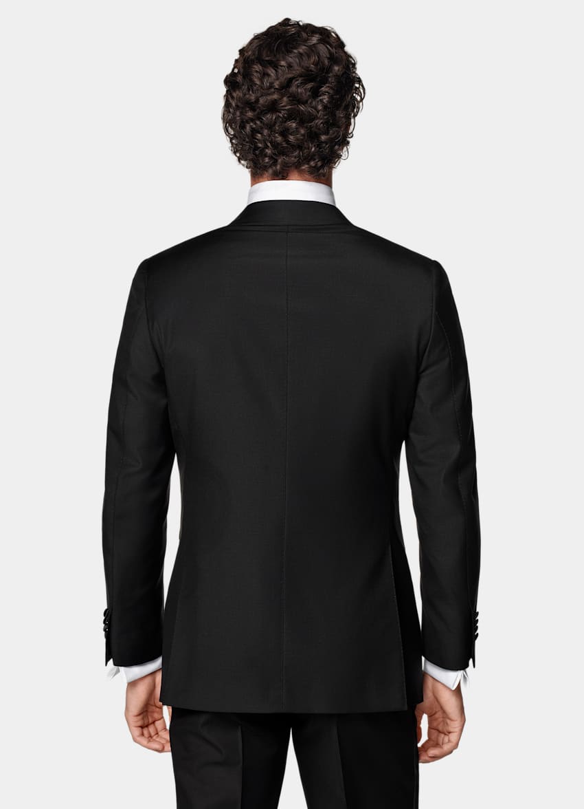 SUITSUPPLY All season Pure laine S110's par Vitale Barberis Canonico, Italie Smoking Havana coupe Tailored noir