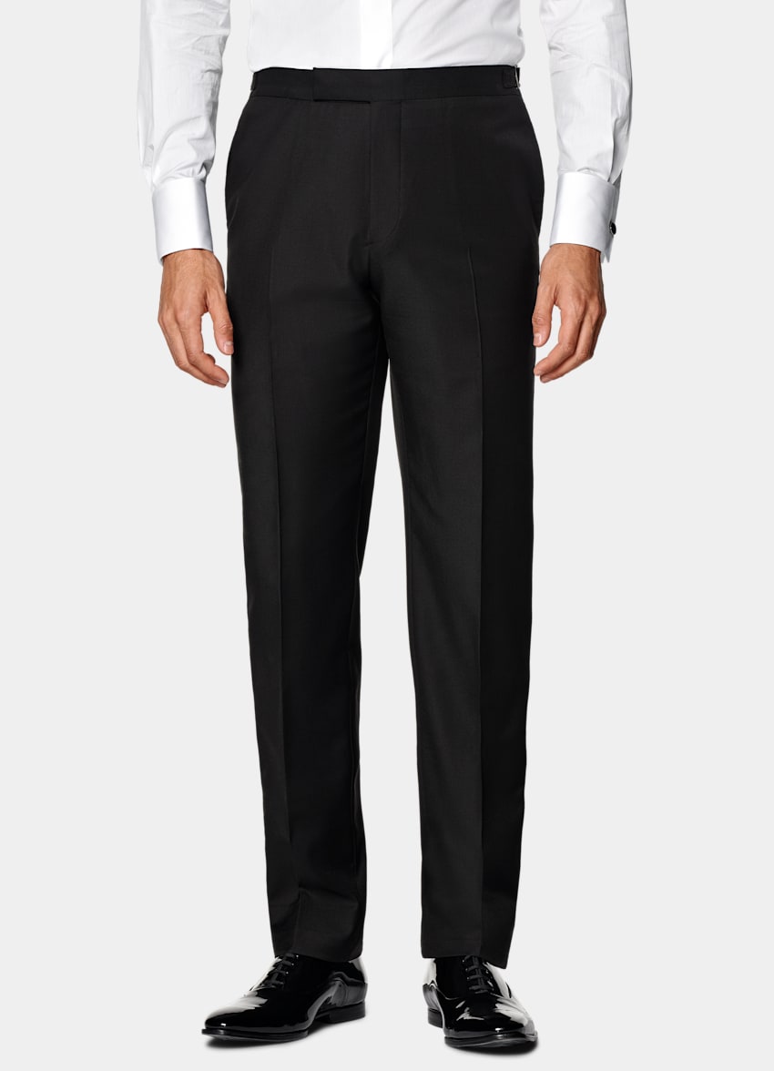 SUITSUPPLY All season Pure laine S110's par Vitale Barberis Canonico, Italie Smoking Havana coupe Tailored noir