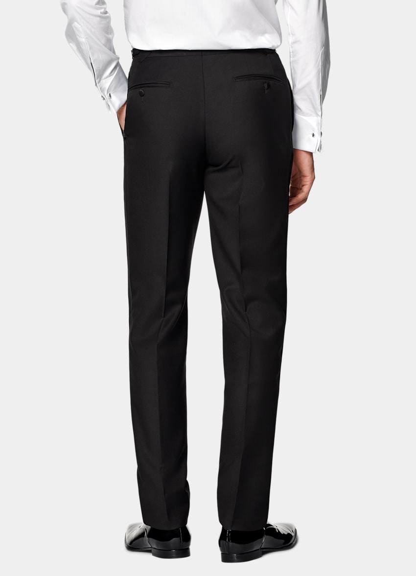 SUITSUPPLY All season Pure laine S110's par Vitale Barberis Canonico, Italie Smoking Havana coupe Tailored noir