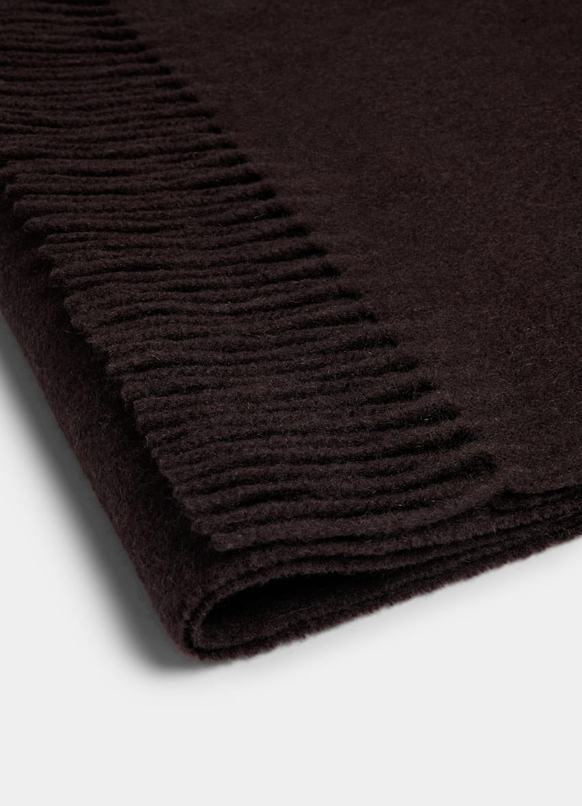 SUITSUPPLY Pure Cashmere Dark Red Scarf