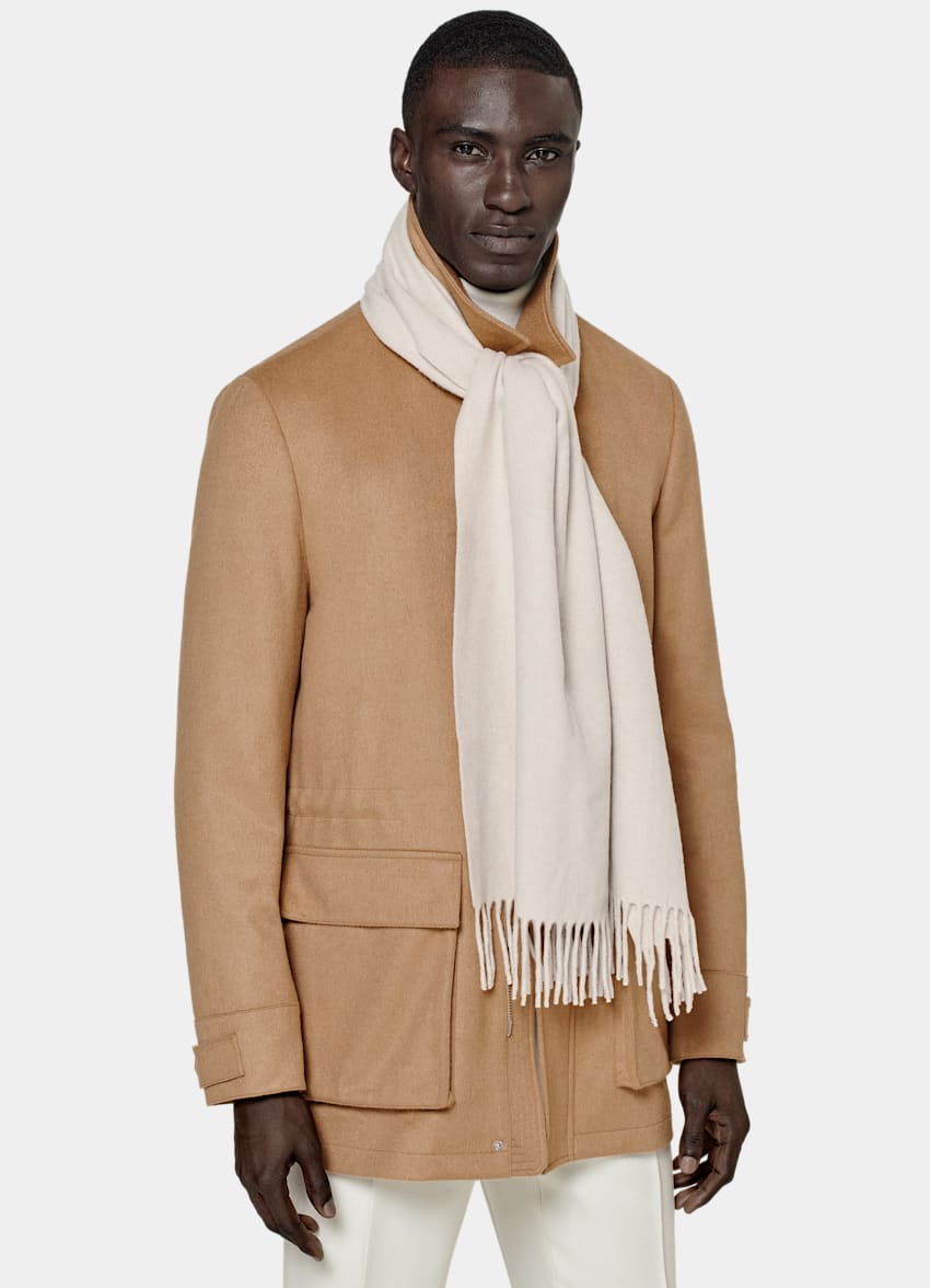 SUITSUPPLY Pure Cashmere by Cesare Gatti, Italy Off-White Scarf