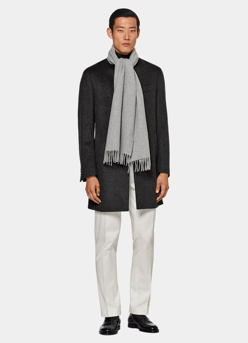 SUITSUPPLY Pure Cashmere by Cesare Gatti, Italy Grey Scarf