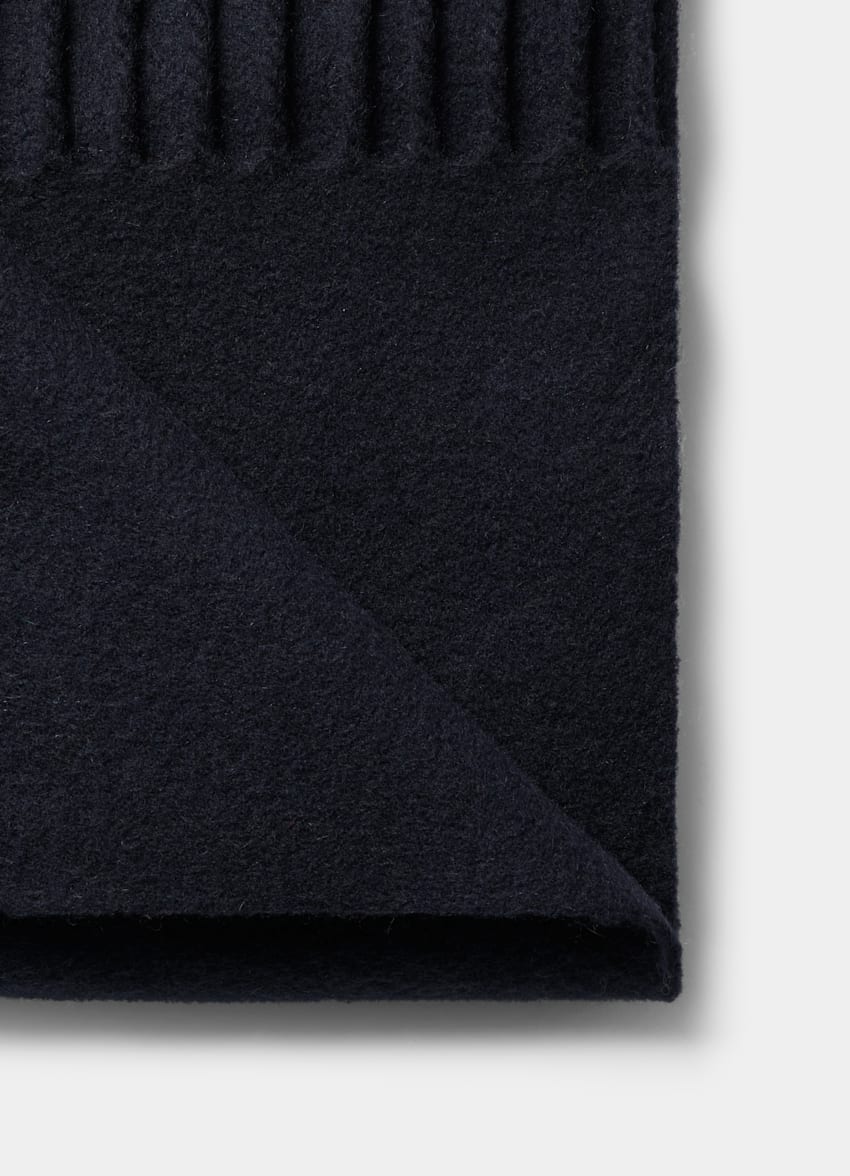 SUITSUPPLY Pure Cashmere Navy Scarf