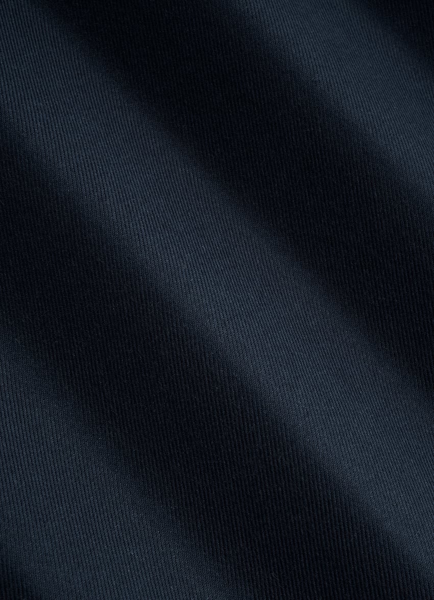 SUITSUPPLY 意大利 Thomas Mason 生产的埃及棉法兰绒面料 藏青色特别修身剪裁衬衫