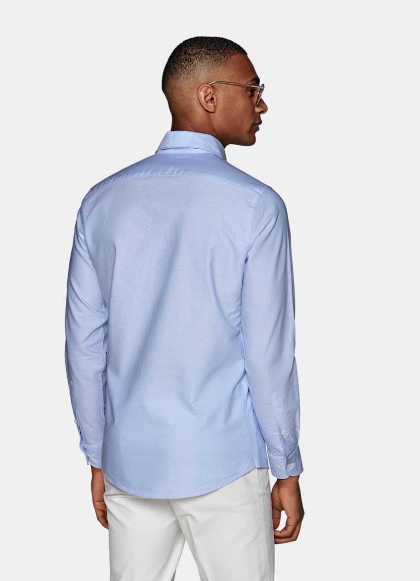 Light Blue Washed Oxford Slim Fit Shirt | Egyptian Cotton | Suitsupply ...