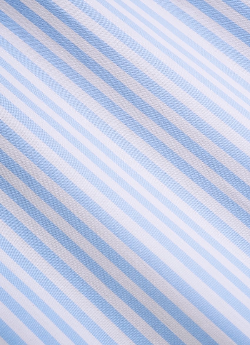 SUITSUPPLY Coton égyptien - Tessitura Monti, Italie Chemise coupe ajustée en twill bleu clair