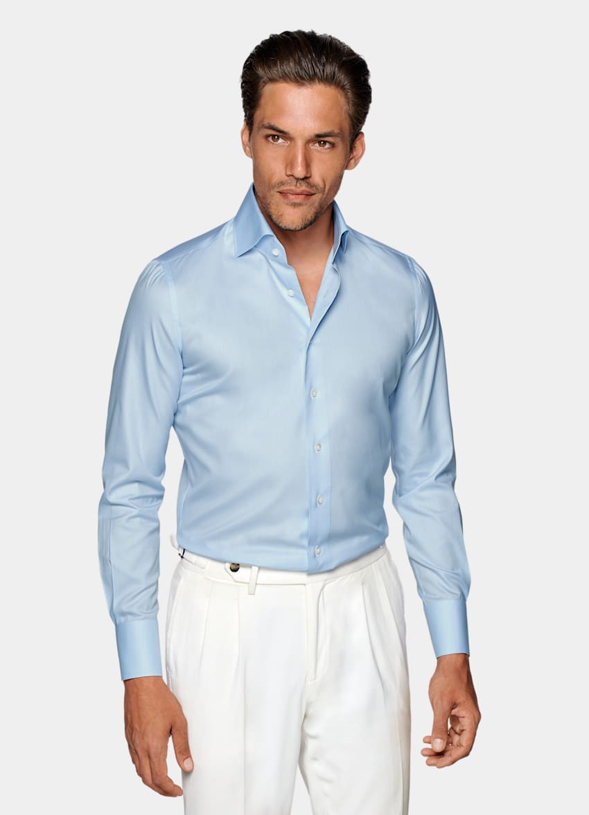 Azul claro camisa Clearance