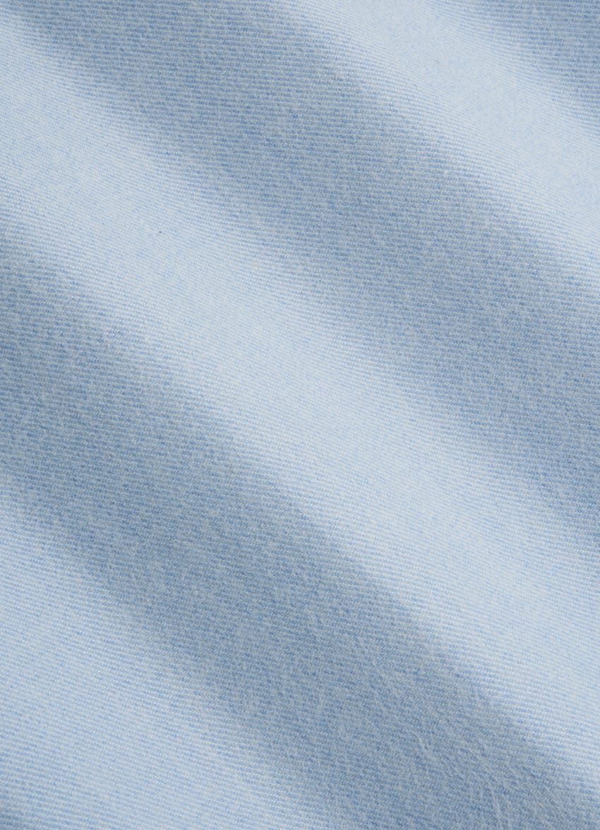 SUITSUPPLY Flanelle de coton égyptien - Thomas Mason, Italie Chemise coupe ajustée bleu clair