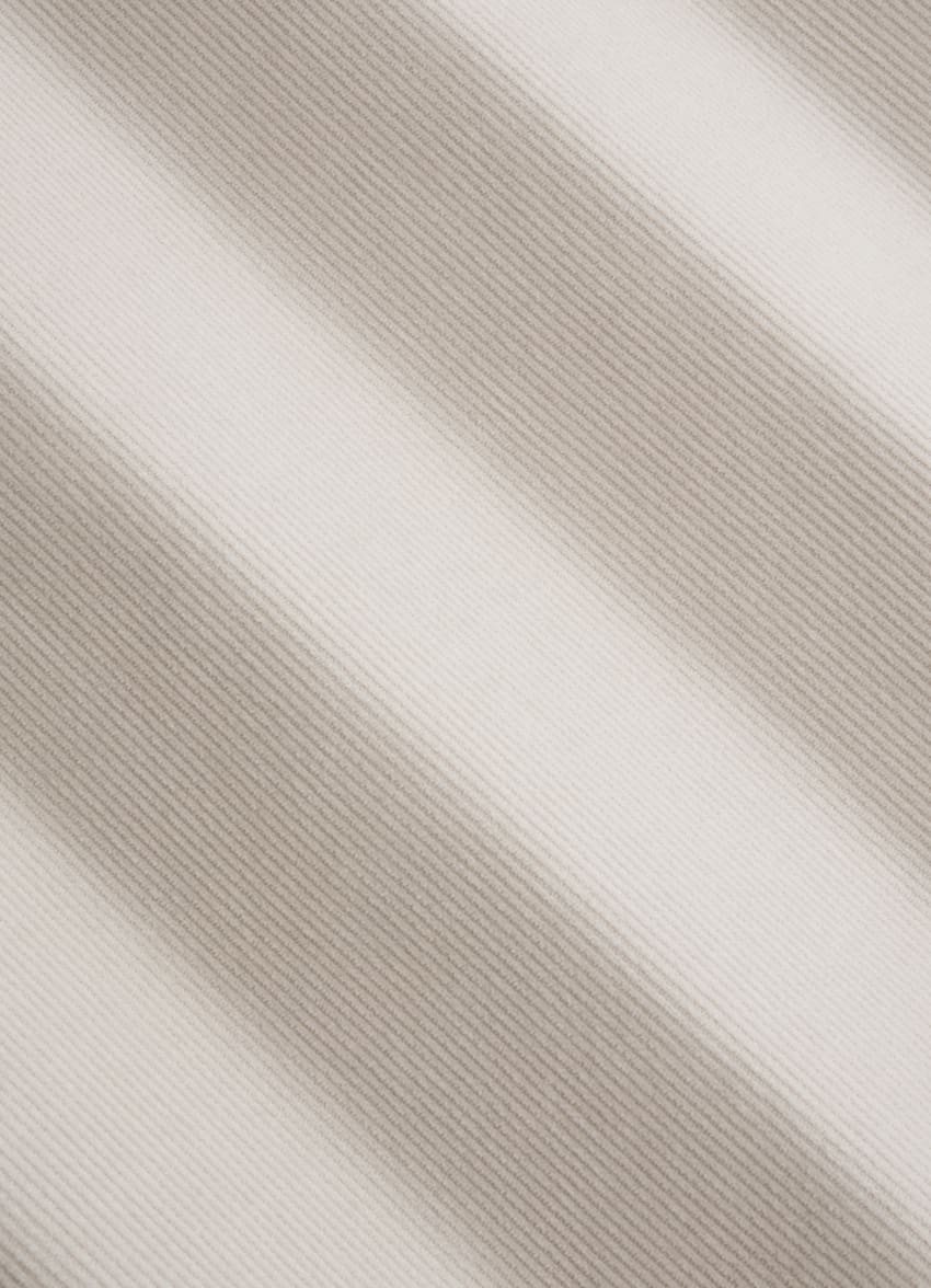 SUITSUPPLY Velours côtelé en coton égyptien - Albini, Italie Chemise coupe ajustée marron clair