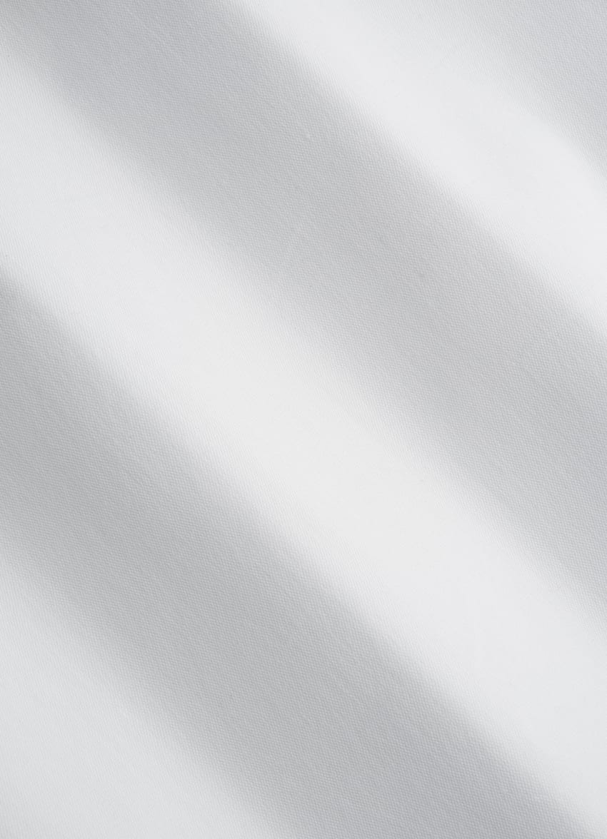 SUITSUPPLY Coton stretch et polyamide - Reggiani, Italie Chemise très ajustée en popeline blanche