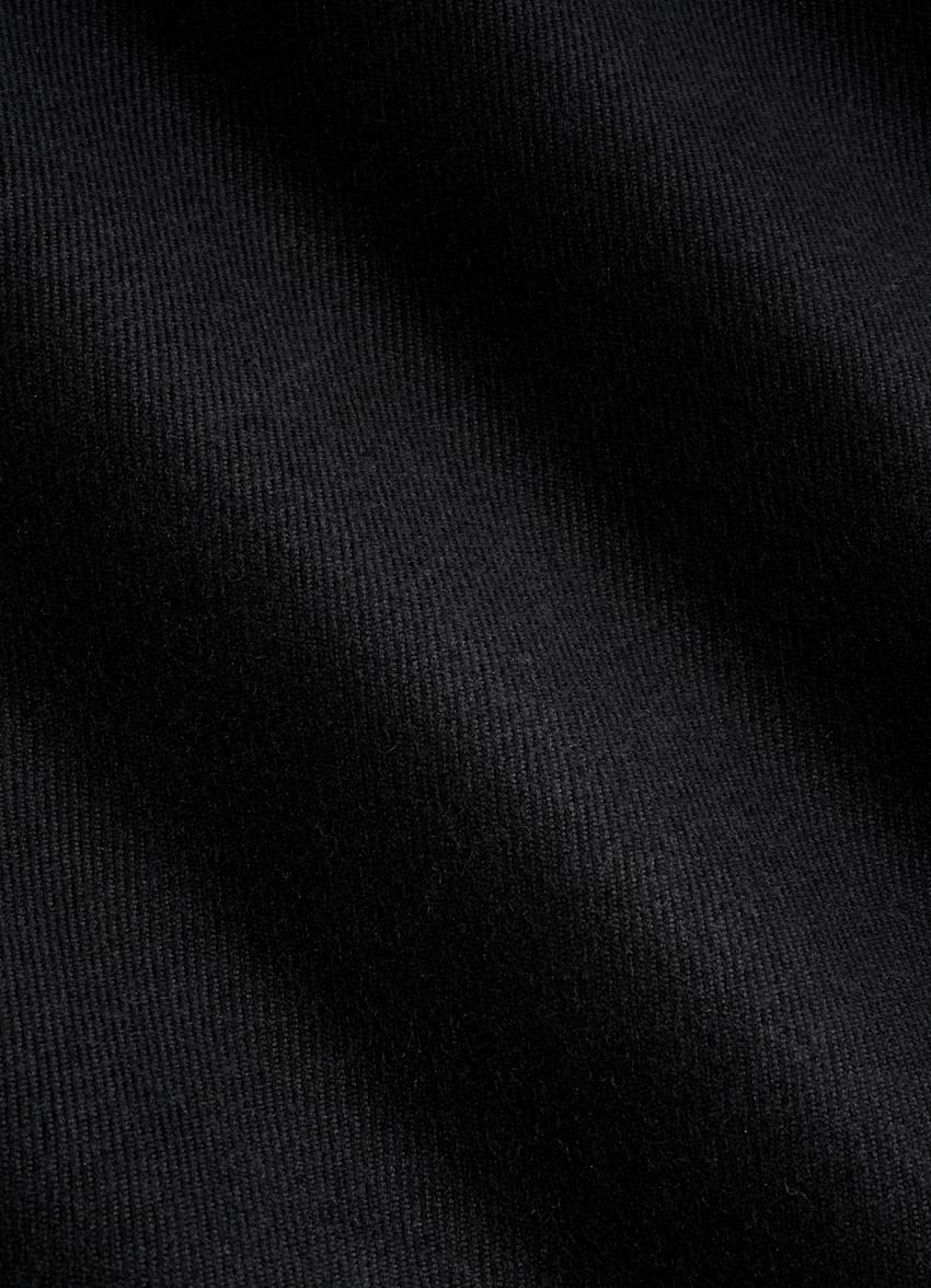 SUITSUPPLY Flanelle de coton égyptien - Beste, Italie Chemise coupe ajustée noire