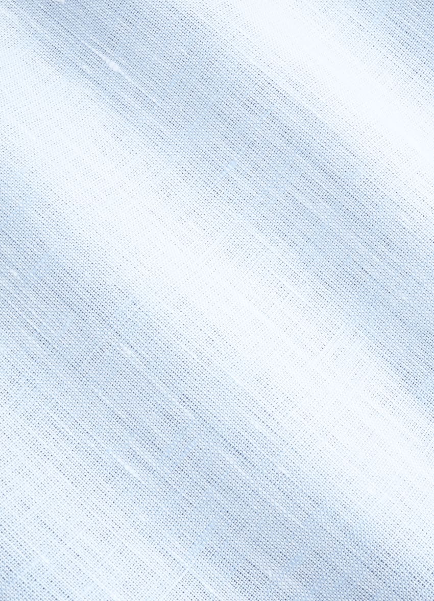 SUITSUPPLY 意大利 Albini 生产的亚麻面料 浅蓝色特别修身剪裁衬衫