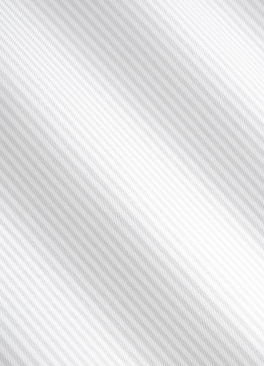 SUITSUPPLY Coton égyptien Traveller - Weba, Suisse Chemise coupe ajustée en twill grise à rayures