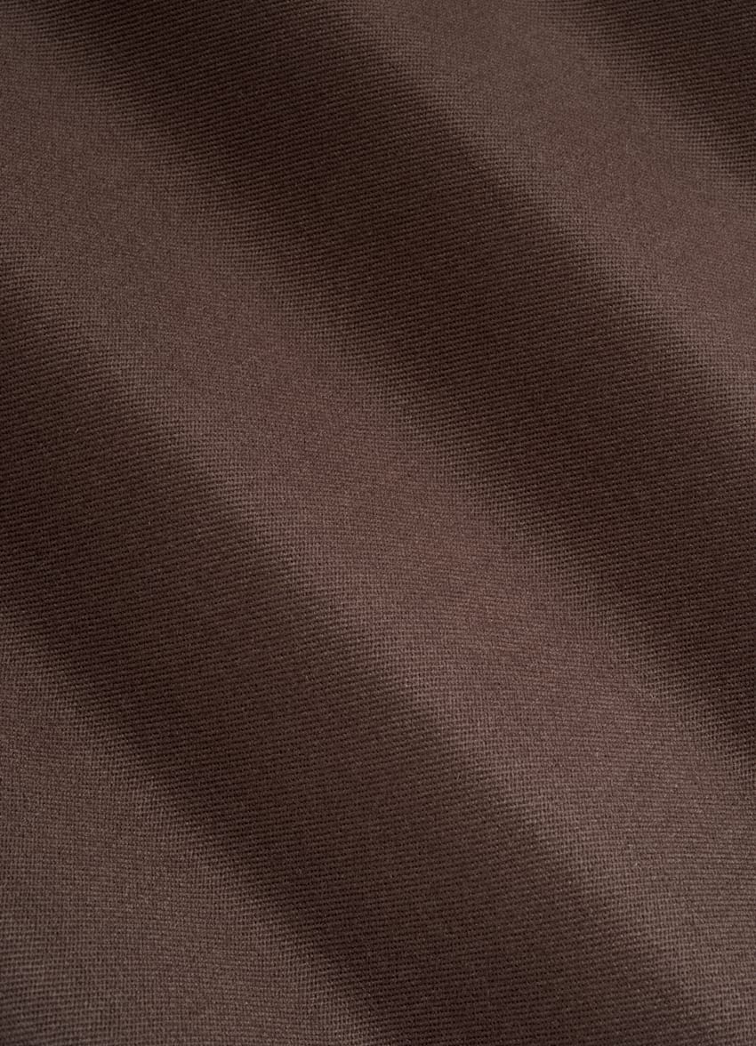 SUITSUPPLY Algodón egipcio de E.Thomas, Italia Camisa Safari marrón intermedio