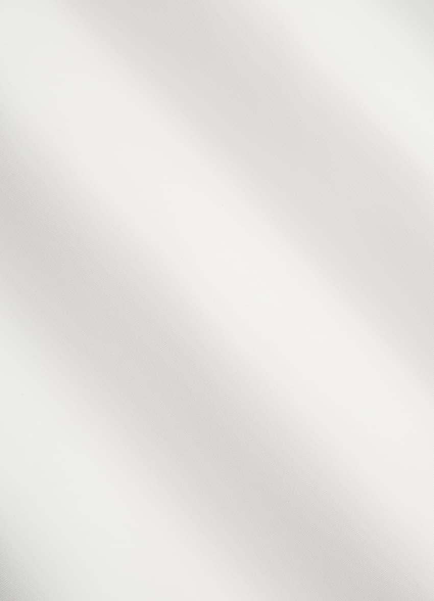 SUITSUPPLY Lyocell i jedwab morwowy od Albini, Włochy Koszula slim fit z wydłużonym klasycznym kołnierzykiem biała