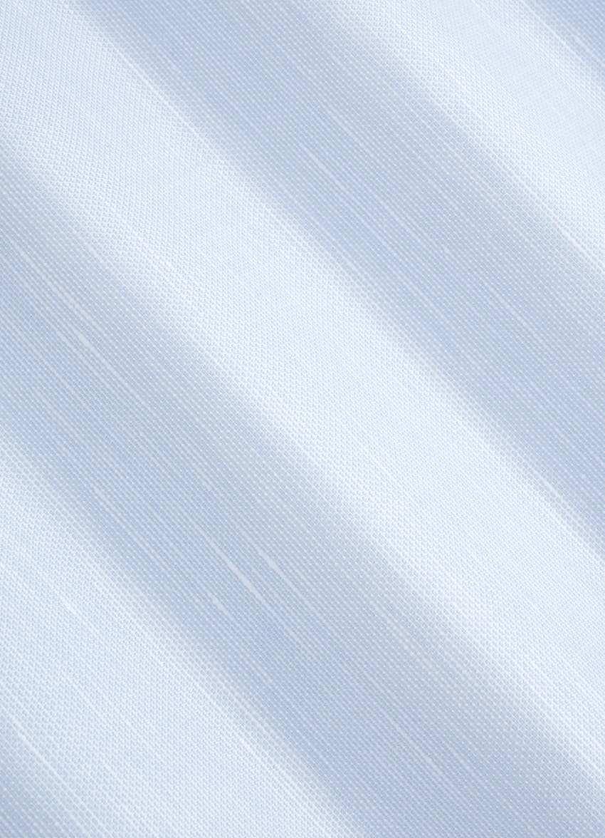SUITSUPPLY Cotone e lino - Testa 1919 Srl, Italia Camicia azzurra tailored fit