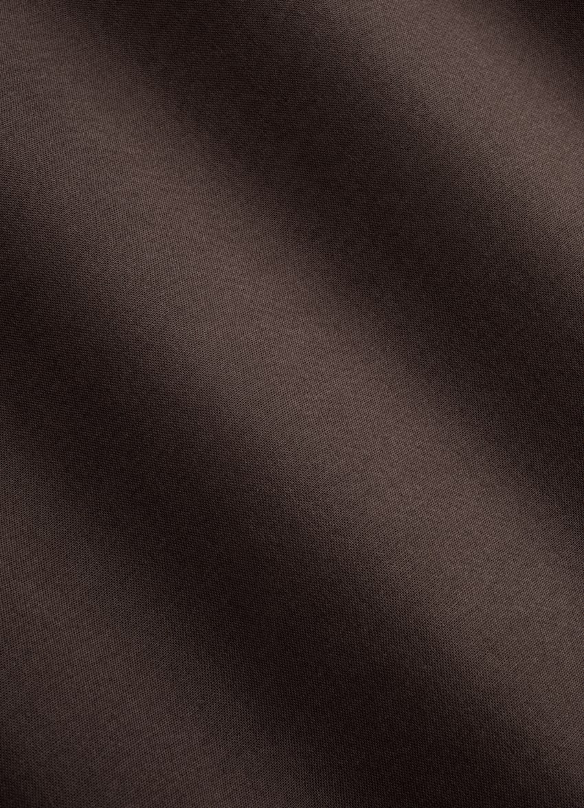 SUITSUPPLY Egyptian Cotton by Albini, Italy Brown Tailored Fit Shirt