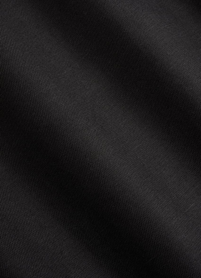 SUITSUPPLY Lyocell, Linen & Cotton by Di Sondrio, Italy Black Relaxed Fit Shirt