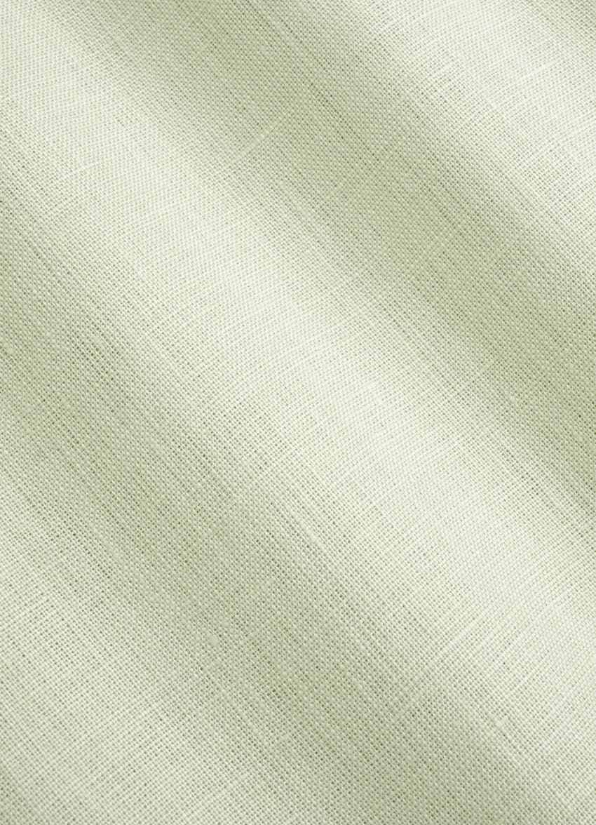 SUITSUPPLY Pure Linen by Baird McNutt, United Kingdom Light Green Tailored Fit Shirt