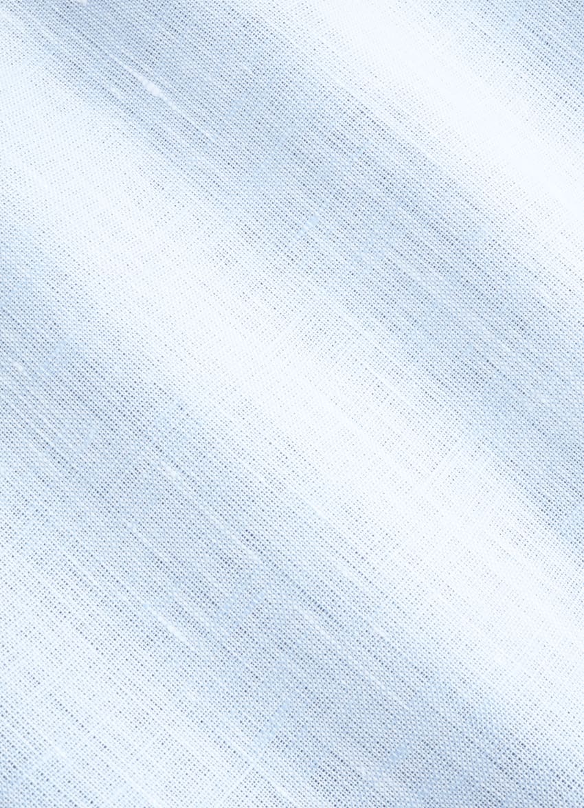SUITSUPPLY Pure Linen by Albini, Italy Light Blue Relaxed Fit Shirt