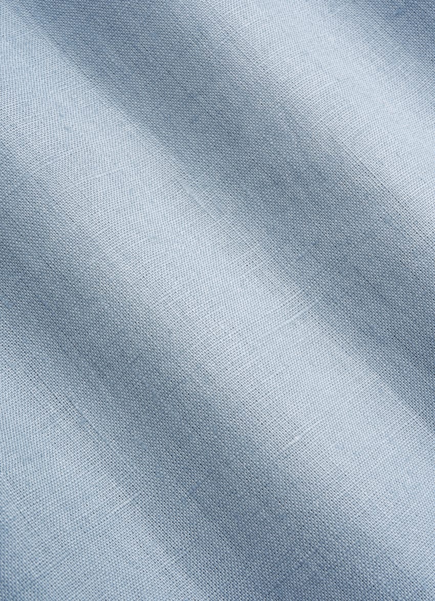 SUITSUPPLY Pure Linen by Baird McNutt, United Kingdom Light Blue Relaxed Fit Shirt