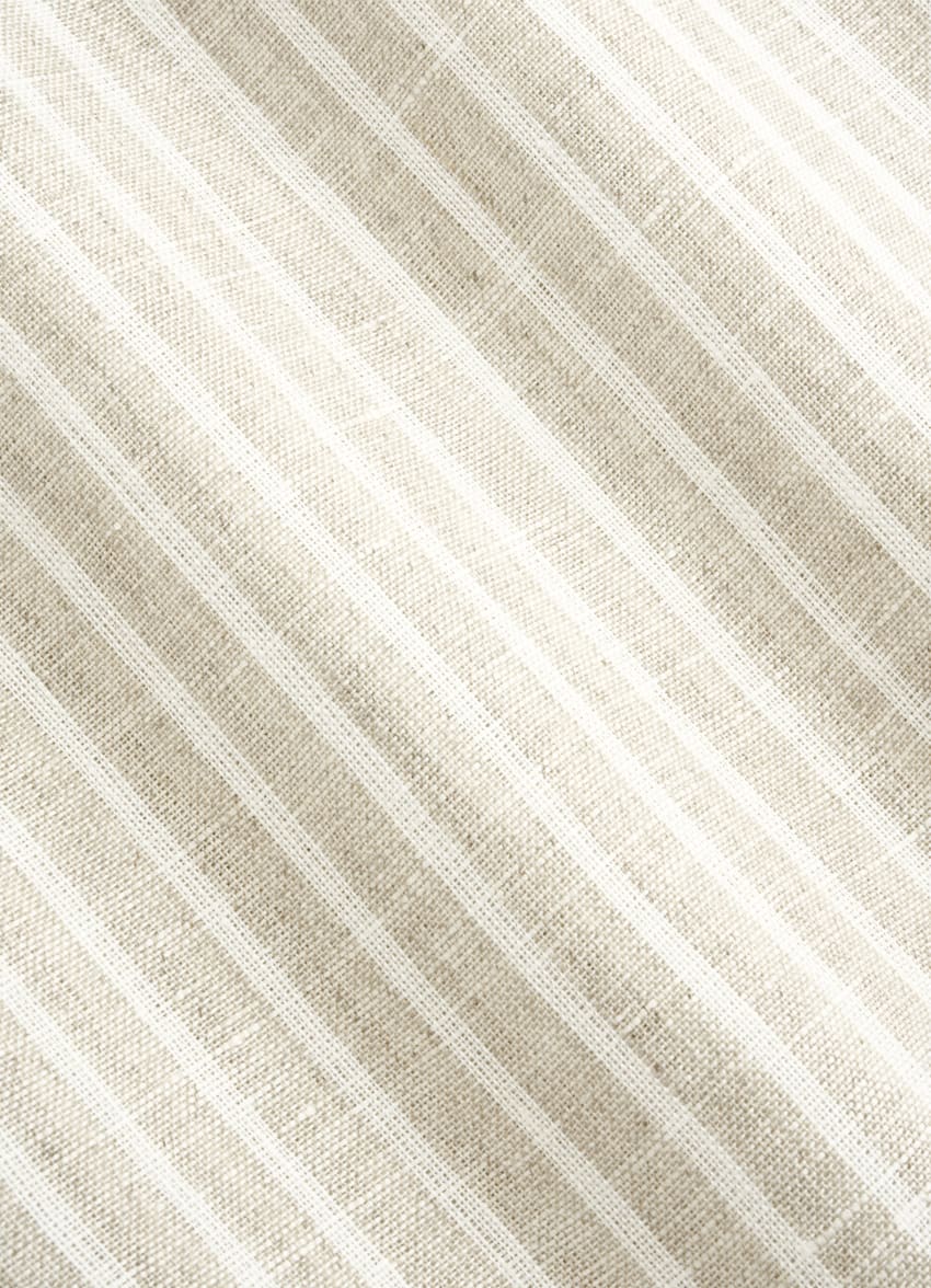 SUITSUPPLY Pure Linen de Baird McNutt, Reino Unido Light Brown Striped Linen Shirt