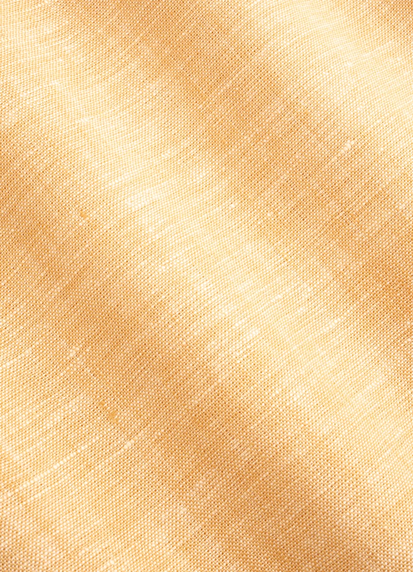 SUITSUPPLY Pure Linen by Albini, Italy Orange Linen Shirt