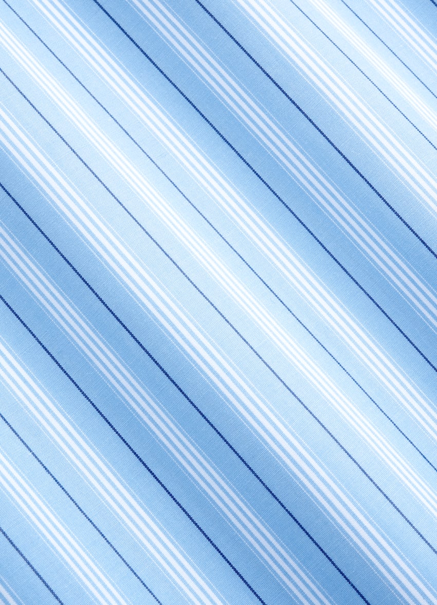 SUITSUPPLY Tencel de Sidogras, Espa&ntilde;a Camisa de lyocell a rayas azul medio