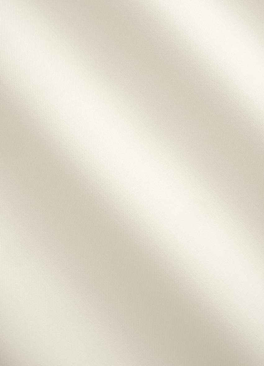 SUITSUPPLY Pure Silk by Beste, Italy Off-White Point Collar Shirt