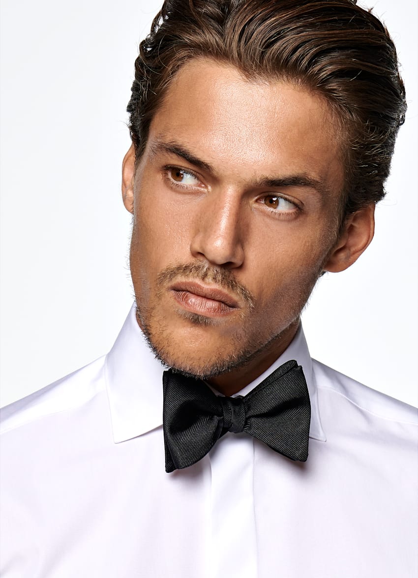White Slim Fit Tuxedo Shirt | Pure Cotton | Suitsupply Online Store