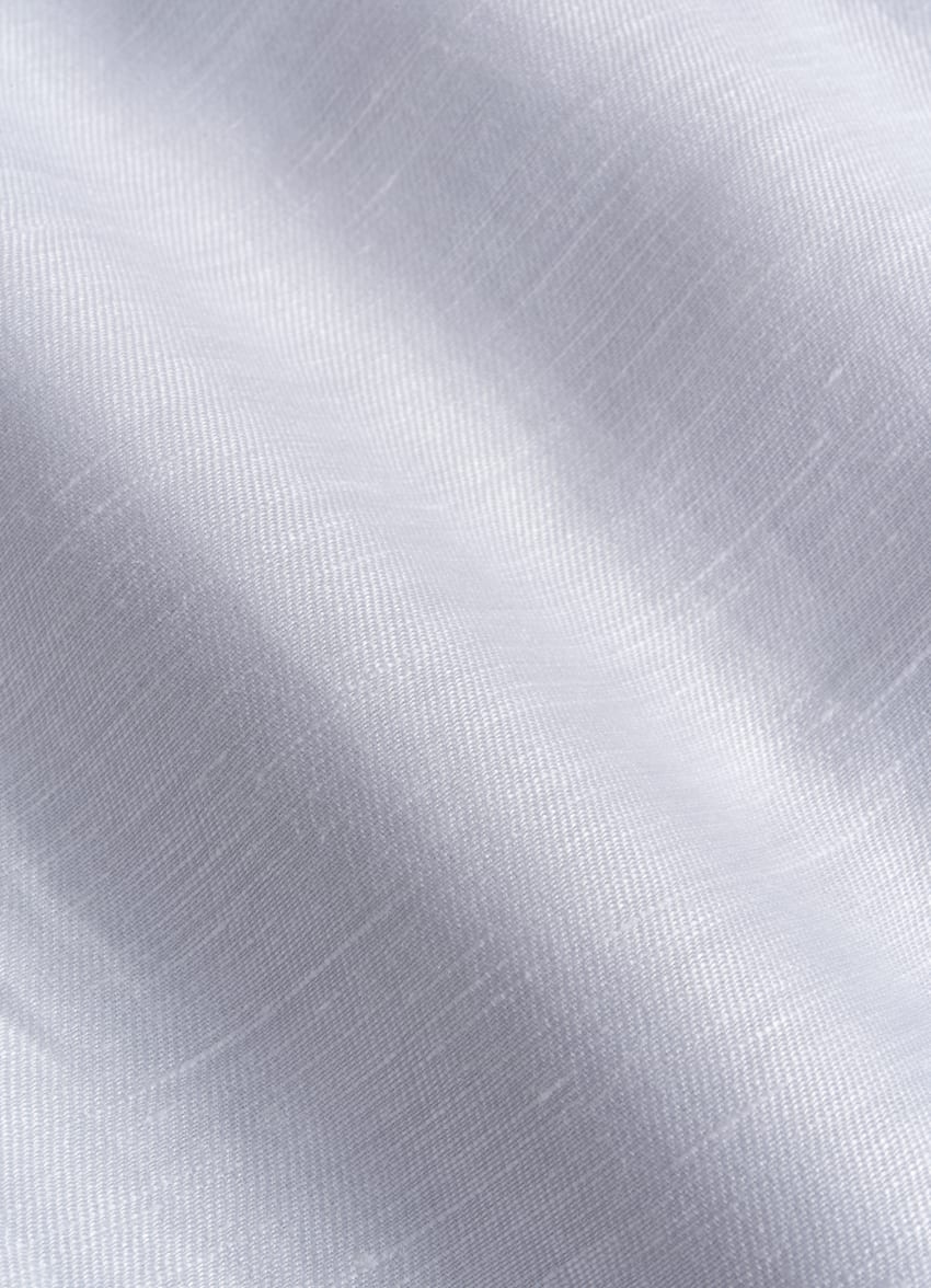SUITSUPPLY Linne, bomull från Leggiuno, Italien Vit skjorta i kypraväv med extra smal passform
