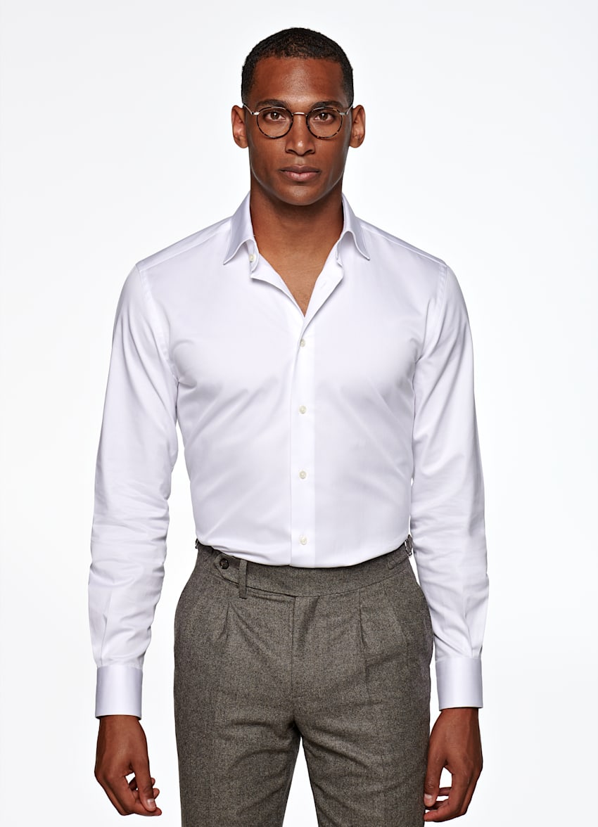 White Slim Fit Shirt | Egyptian Cotton | Suitsupply Online Store